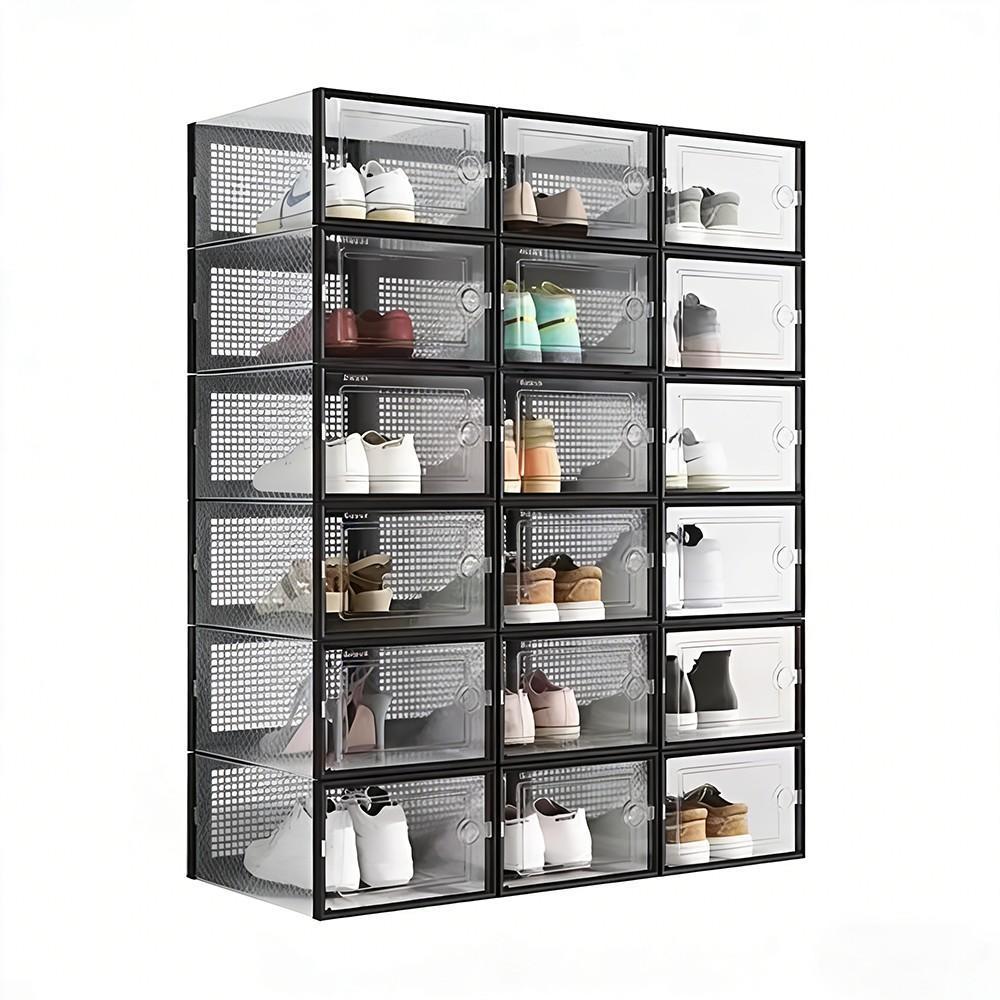 Sneaker Case - 12 Pack Clear Plastic Shoe Storage
