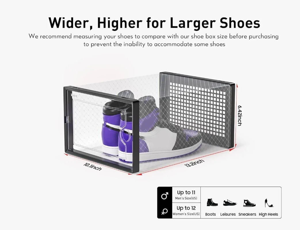 Stackable Shoe Storage Boxes,  - огляд і ціна Sneaker Case